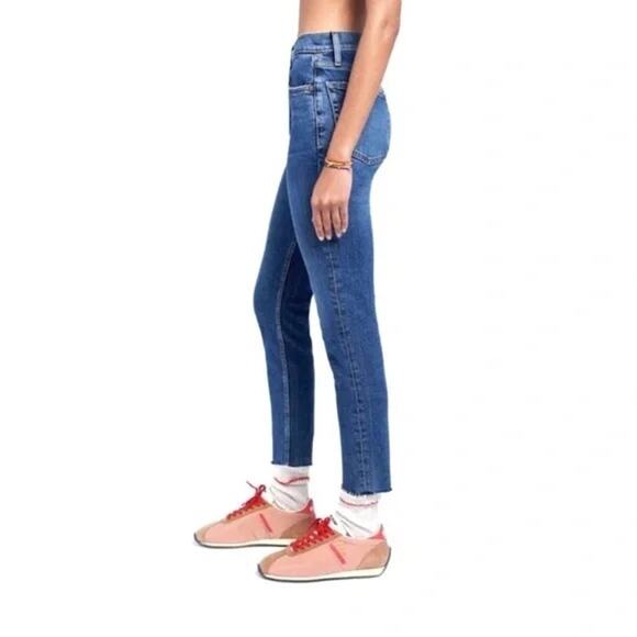 RE/DONE 90s High Rise Ankle Crop Jeans – Size 27 – Dark Stone Wash - Picture 2 of 14